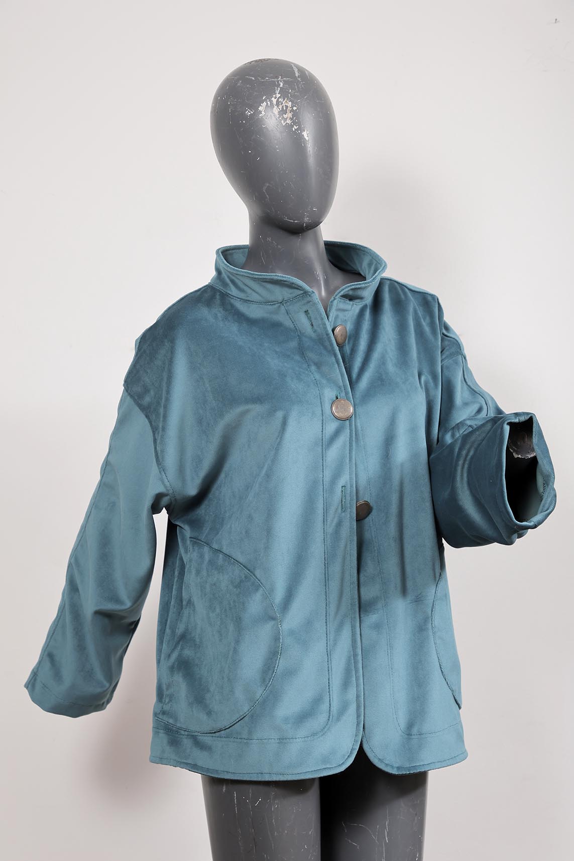Chaqueta Cuello Celeste